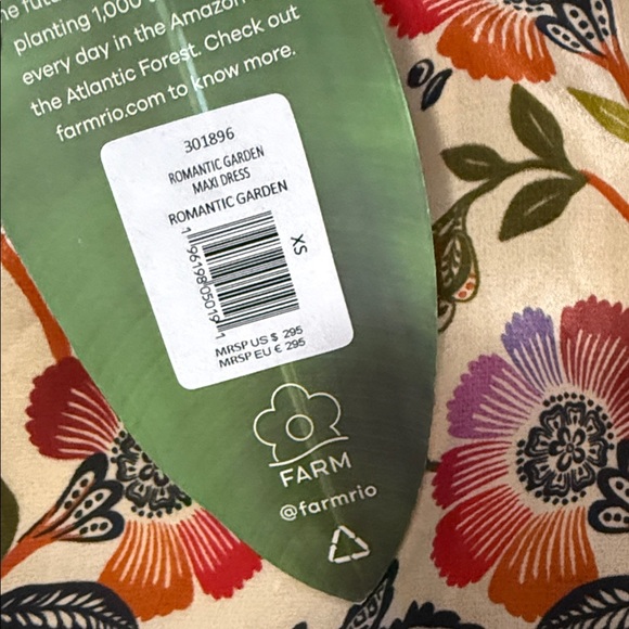 Farm Rio Romantic Garden Maxi Dress XM - Picture 8 of 9